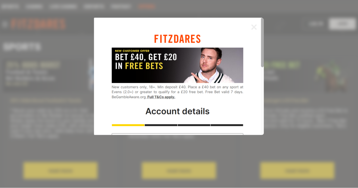 Fitzdares Free bet bonus