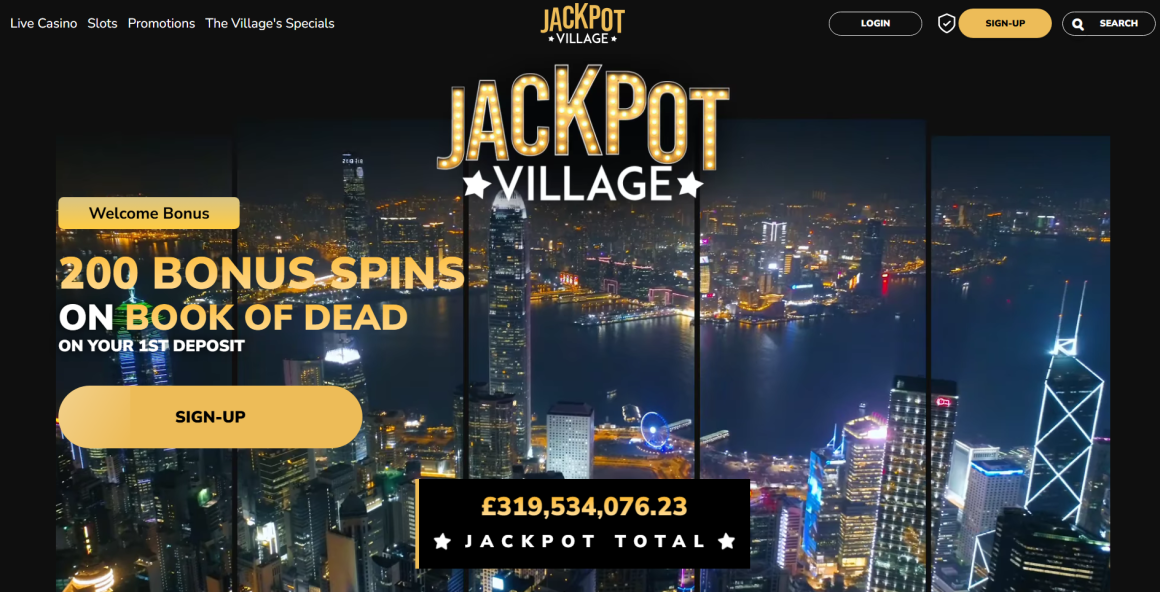 Jackpot Village Welcome Bonus UK