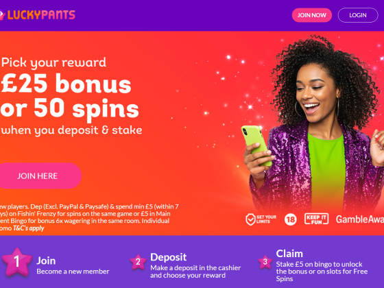 Lucky Pants Bingo Bonus UK