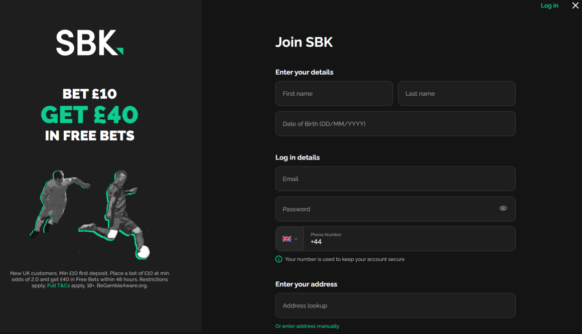 SBK free bet bonus