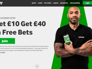 Betway Free Bet – £10 Get £40 for New UK Customers