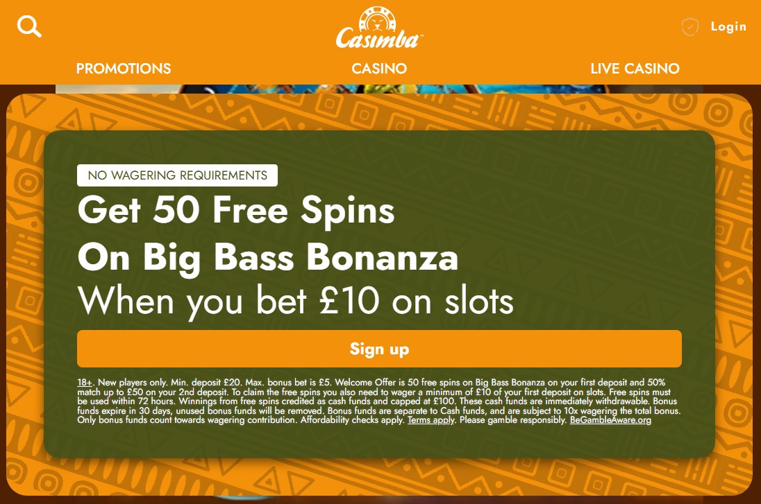 casimba bonus code offer