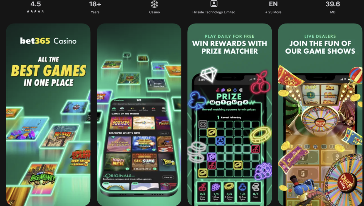 best rated uk casino app bet365, top for slots and 500 free spins