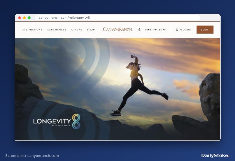 Canyon Ranch LONGEVITY8 program page, canyonranch.com