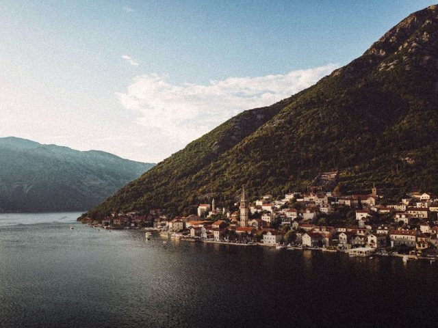 Bay of Kotor with a stone village below the mountains, Chenot Espace Portonovi review