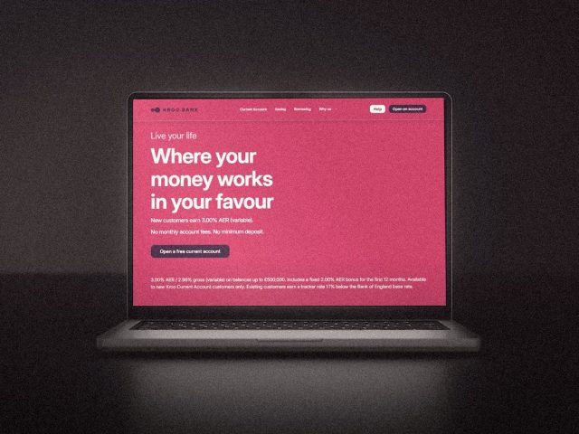 Kroo Bank website on a laptop