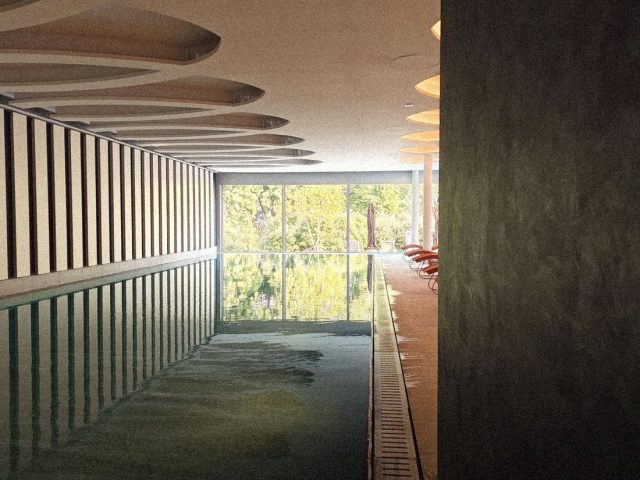 Indoor pool at Chenot Palace Weggis, longevity retreats in Europe